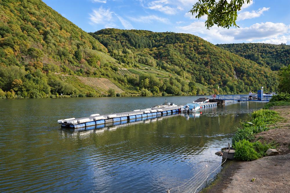 Bootssteg des Wassersportclubs Pölich an der Mosel